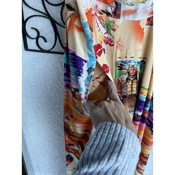 90’s Jams World Hawaii Aloha Native American Southwest Midi Dress - Small- Multi - Picture 10 of 12